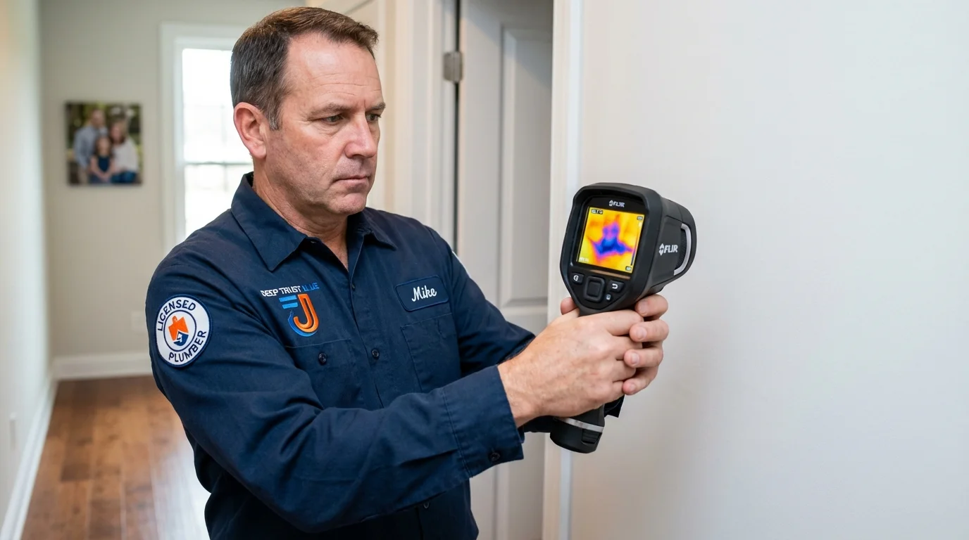 Thermal imaging leak detection by Johns Plumbing LLC in Marine City